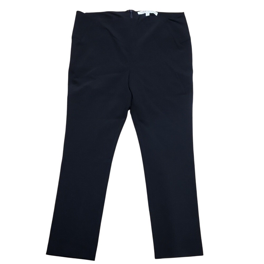 Veronica Beard Scuba Slim Pant Navy Corpcore Luxe Capsule Preppy High Rise 12